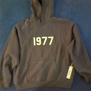 Essentials 1977 Hoodie - Dark grey/ blue